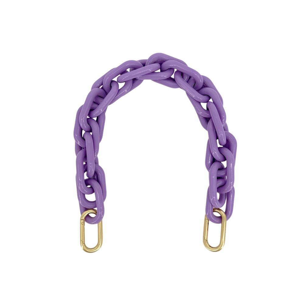 CLARE V. Shortie Strap in Lilac Resin